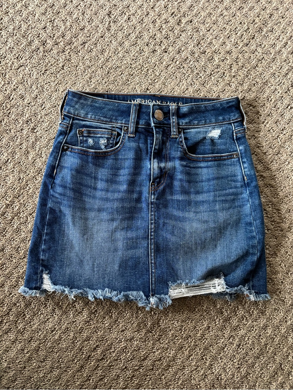 American Eagle Denim Stretch Mini Skirt